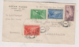 CUBA  HAVANA LA HABANA  Airmail Cover To Germany - Poste Aérienne