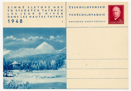 TCHECOSLOVAQUIE - Carte Postale (entier Postal) - TATRACH 1948 - Cartoline Postali