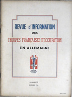 REVUE D’INFORMATION DES TROUPES FRANÇAISES D’OCCUPATION EN ALLEMAGNE N° 15 12-1946 CRÈCHE NOËL DROMARD MONTAIGNE - French