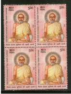 India 2022 Vijay Vallabh Suri Jainism Jain Acharya Block Of 4 MNH As Per Scan - Autres & Non Classés