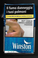 Tabacco Pacchetto Di Sigarette Italia - Winston Blue Limited Ed. Da 20 Pezzi N.6 - Vuoto - Zigarettenetuis (leer)