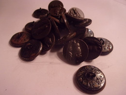 ♥️ VENERIE CHASSE EQUITATION LOT DE 25 BOUTONS ANCIENS SANGLIER  BUTTON HUNTING CACCIA VERFOLGUNGSJAGD - Buttons