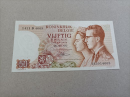 Billete De Belgica De 50 Francos, Año 1966, UNC - 50 Francos