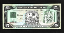 Liberia, 5 Dollars, 1989 & 1991 Issue - Liberia