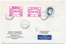 NORVEGE - Lot 8 Enveloppes Diverses, Affranchissements Composés Avec étiquettes ATM - Briefe U. Dokumente