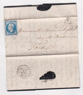 Lettre De 1861 De Mirepoix Pour Foix Ariège - 1853-1860 Napoleon III
