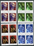 POLAND 1975 Stamp Day Set In Blocks Of 4 MNH / **.  Michel 2409-12 - Nuevos