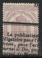 France. Timbres Pour Journaux N°7 Oblitéré. Cote 25€. - Newspapers