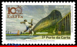 Ref. BR-V2022-17 BRAZIL 2022 ARMY, ARMY PHYSICAL EDUCATION, SCHOLL, SUGARLOAF MOUNTAIN, RIO, MNH 1V - Unused Stamps