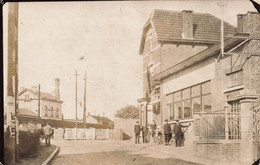 CPA - Belgique - Bierset - Carte Photo - La Gare - Animé - Vélo - Grâce-Hollogne