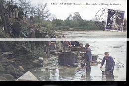 SAINT SAUVEUR    TIRAGE MODERNE D APRES PLAQUE PHOTO E AUTRE  RECOLORISEE PAR MES SOINS - Saint Sauveur En Puisaye