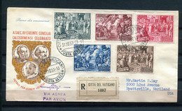 1951.VATICANO.SPD.CARTA PRIMER DIA CIRCULACION.YVERT 167/71. - Storia Postale