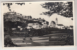 C3580) RIEGERSBURG - Stmk. - S/W Ansicht Häuser U. Kirche 1957 - Riegersburg