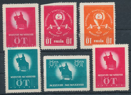 1938. Budapest 6 Propaganda Stamps - Commemorative Sheets