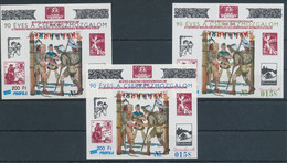 1997. The Scout Movement Is 90 Years Old - Commemorative Sheet With Overprint - Feuillets Souvenir