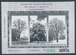 2001/12-16. Kaposvár Spring Festival - Commemorative Sheet - Feuillets Souvenir