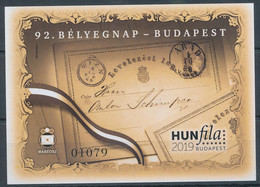 2019. 92th Stamp Day - Budapest - Commemorative Sheet - Commemorative Sheets