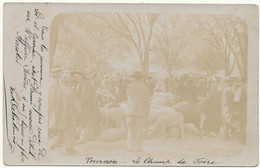 TOURNON - Carte Photo Légendée, Le Champ De Foire - Tournon D'Agenais