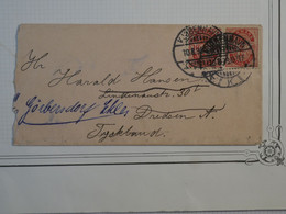 BM12 DANMARK   BELLE LETTRE  1883 COPENHAUE A DRESDEN  GERMANY +REDISTRIB.  + PAIRE DE TP+++AFFRANCH. INTERESSANT++++ - Lettres & Documents