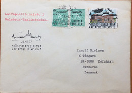 FINLAND 1973, COVER USED TO DENMARK, LAVIAPOSTITOIMISTO, DALSBRUK -TAALINTEHDAS, POLAR ARCTIC EXPEDITION, SHIP TRAVEL CA - Brieven En Documenten