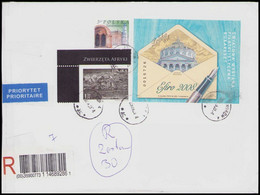 Poland 2008 EFIRO Cover Letter / Bukarest Philatelic World Exibition Ateneum Romania Imperforated Block P32 - Lettres & Documents