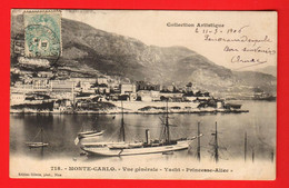 ZUL-27 Montecarlo, Le Port  Yacht  Princessse-Allée  Circulé En 1906  Giletta 718 - Hafen