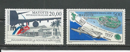 MAYOTTE Scott C1 C2  Yvert PA1 PA2  (2) ** Cote 14,00 $ 1997 - Luftpost