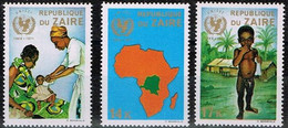 Congo-Kinshasa - 1971 - Y&T N° 800** à 802**, Neufs Sans Traces De Charnières. 25e Anniv. Unicef - Ungebraucht