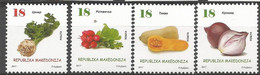 MK 2017-820-3 DEFINITIVE VEGETABLES, MACEDONIA MAKEDONIJA, 1 X 4v, MNH - Légumes