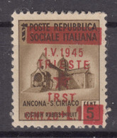 Italy Yugoslavia Occupation Trieste 1945 Provisory Issue Mi#16 Sassone#1 Mint Hinged - Nuevos