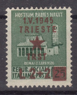 Italy Yugoslavia Occupation Trieste 1945 Provisory Issue Mi#22 Sassone#7 Mint Hinged - Nuevos
