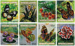 293918 MNH BURUNDI 1973 MARIPOSAS Y FLORES - Unused Stamps