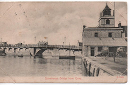 STONEHOUSE BRIDGE FROM QUAY - PLYMOUTH - DEVON - SCRUFFY CARD - POSTALLY USED 1905 - Plymouth