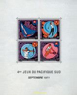 43514 MNH POLINESIA FRANCESA 1971 4 JUEGOS DEL PACIFICO SUR - Oblitérés