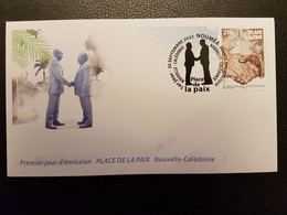 Caledonia 2022 Caledonie Plaza Of Peace Noumea Hands Town Squares Monument 1v FDC PJ - Ongebruikt