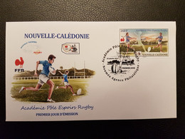 Caledonia 2022 Caledonie Hope Young RUGBY FFR Oval Balloon Espoir 1v M FDC PJ - Nuevos