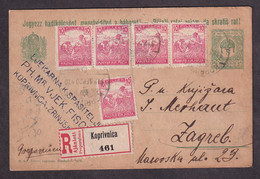 Croatia Until 1918 - Bilingual Stationery Upfranked And Sent By Registered Mail From Pharmacy In Koprivnica To / 2 Scans - Ohne Zuordnung