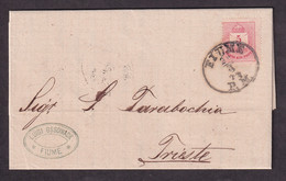 Croatia Until 1918 - Letter With Complete Content Sent From Rijeka To Trieste 02.03. 1877. / 5 Scans - Ohne Zuordnung