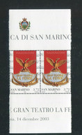 SAN MARINO 2003 LA FENICE  COPPIA ** MNH - Unused Stamps