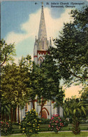 Georgia Savannah St John's Episcopal Church Curteich - Savannah