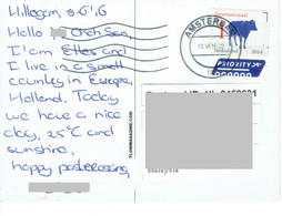 C2 : Netherlands Cow International Stamps Used On Postcard - Brieven En Documenten