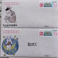 China Covers,Self-service Lottery Sign, Shanxi Datong Jin 2023 - 1 Yutu Tamping Fluorescent Version C，TS71 - Covers & Documents