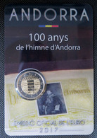 AN20017.1 - COINCARD ANDORRE - 2017 - 2 € Comm 100 Ans De L'hymne De L'Andorre - Andorra