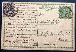 Autriche, Entier-carte + Complément De Graz 15.XI.1908 Pour La France - (B1864) - Andere & Zonder Classificatie
