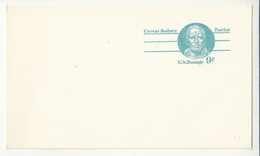 US 1976 Caesar Rodney Postal Stationery Postcard (UX70) Not Posted B230120 - 1961-80