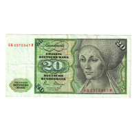 Billet, République Fédérale Allemande, 20 Deutsche Mark, 1980, 1980-01-02 - 20 DM