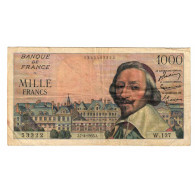 France, 1000 Francs, Richelieu, 1955, W.137, TTB, Fayette:42.12, KM:134a - 1 000 F 1953-1957 ''Richelieu''