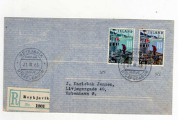 Lettre Recommandée 1 Er Jour , Registered Cover FDC Du 21/03/63 , Timbres Yvert 325 , 326 - Covers & Documents