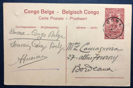 Congo Belge, Entier-carte, De BOMA Pour La France - (B1900) - Lettres & Documents