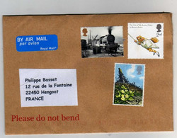 Beaux Timbres Dont " Train , Locomotivve à Vapeur  " Lettre  , Cover  Pour La France - Sin Clasificación